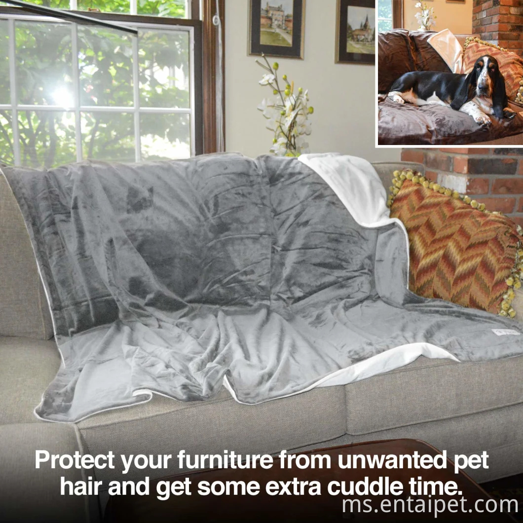 Selimut haiwan peliharaan haiwan peliharaan untuk anjing & kucing 100% poliester lembut